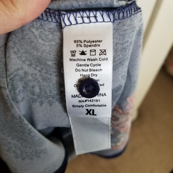 Lularoe Ellie Silky Paisley Button Up Midi Shirt Dress- Size XL - Picture 8 of 8